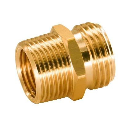 Messingrohr Sechskantnippel Fitting 3/4GHT X 3/4NPT Außengewinde Schnelladapter Kupplung Verbinder für Wasser Öl Gas