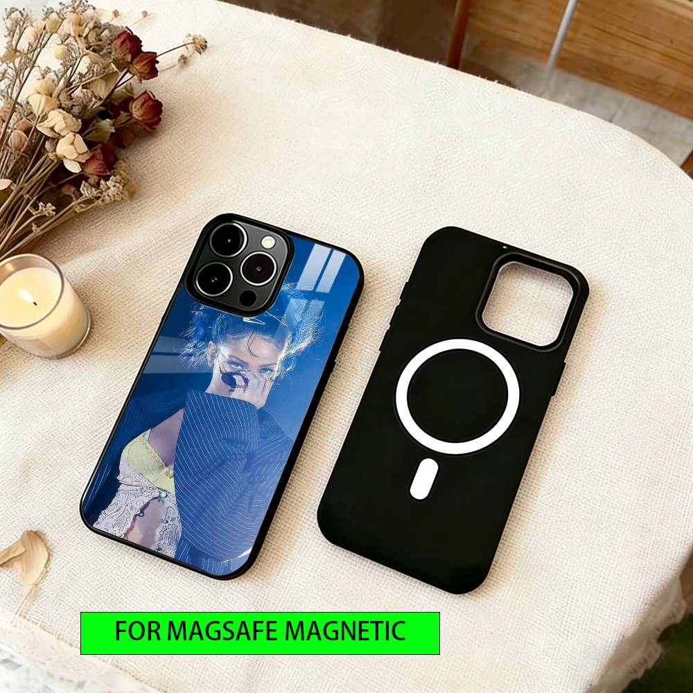 Singer  Rihanna Phone Case For iPhone17,16,15,14,13,12,11 Plus,Pro Magnetic with Magsafe Wireless Charging