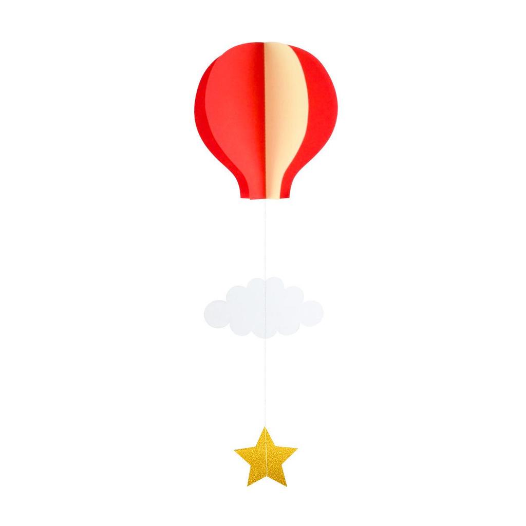 3D Heart & Hot Air Balloon Ornaments for Kindergarten Birthday Party Decor