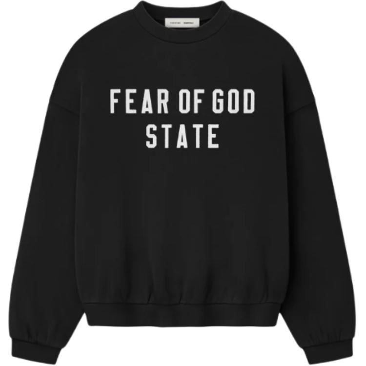 

Fear of God Essentials SS25 Флисовый свитшот мужской в стиле 90-х, цвет «реактивный черный» 192SP256550F XS