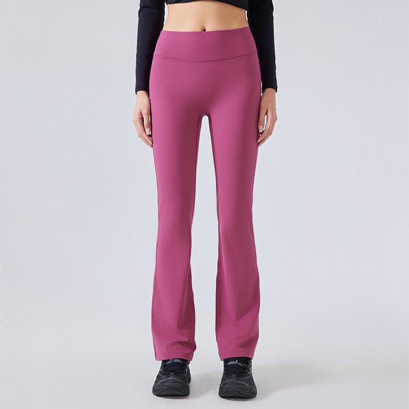 Fleece Micro-flared Pants High Waist Elastic Hip Lift Sports Fitness Pants Autumn and Winter New Nude Yoga Pants Women