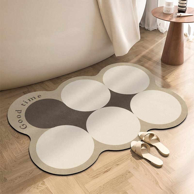 Luxury Diatomite Bathroom Shower Bath Mat Absorbent Foot Mats Non-slip Quick Dry Toilet Rugs Carpet Doormat Washable