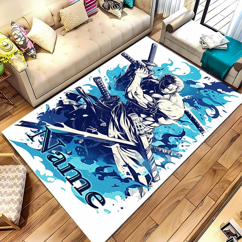 Custom personalization Zoro the Pirate King Area Rug - Perfect For Kitchen, Bathroom,Laundry Room Decor Large Size Available,Gift All Seasons