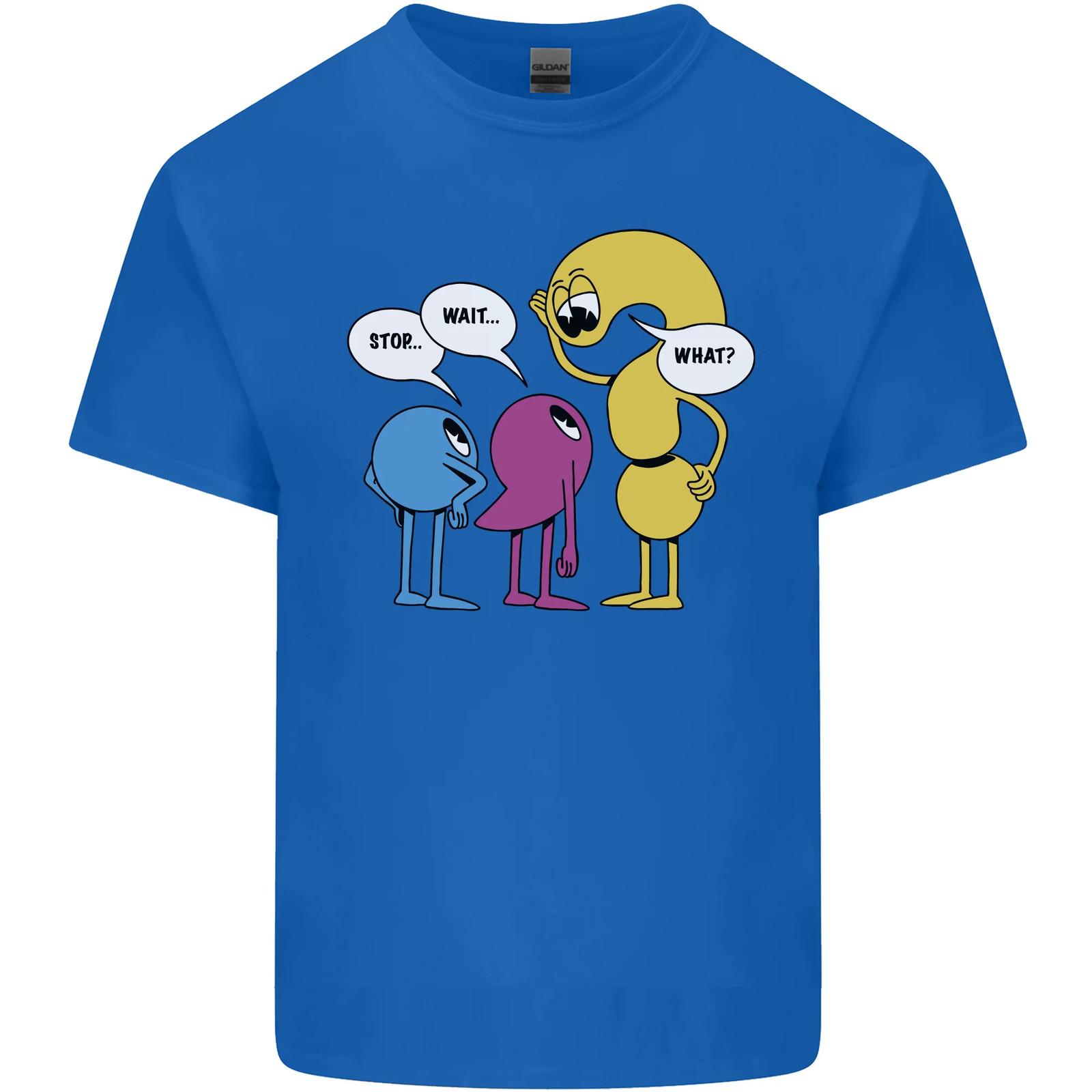 Stop Wait What Funny Punctuation English Lit Cotton Mens T-Shirt- XXXXL