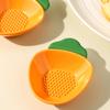 Ceramic Ginger Garlic Grater Dish Dipping Sauce Bowl 2-in-1 Mincer for Ginger Garlic Wasabi Dishwasher Safe Cute Carrot Shaped Sauce Dish for Sushi