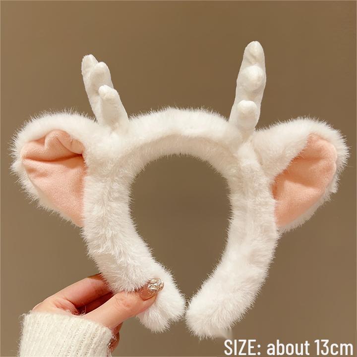 Adorable Dragon Horns Face Washing Cartoon Plush Headband for Women - 2024 Edition