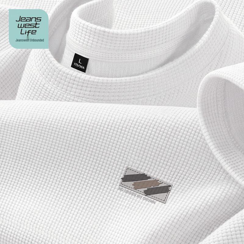 JEANSWEST LIFE Men s Waffle Knit Short Sleeve T-Shirt 5XL