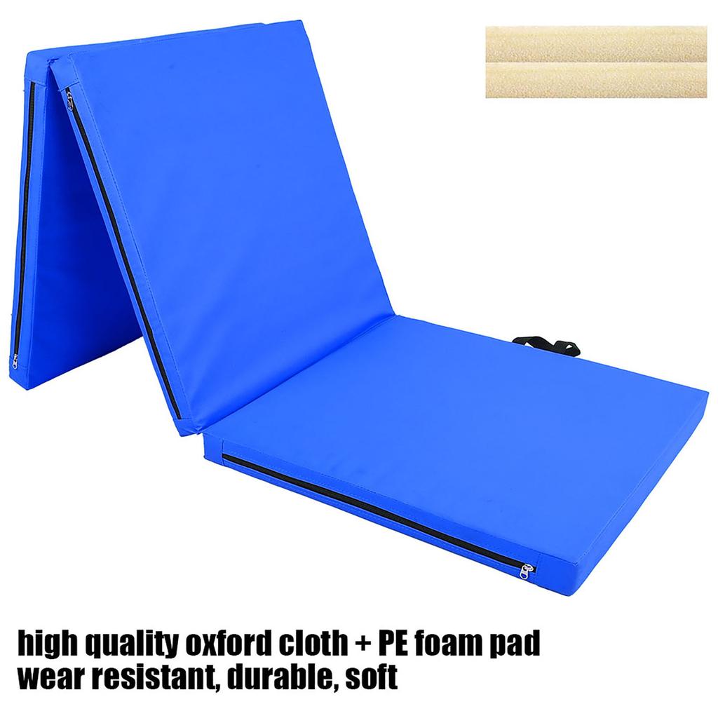 Sports Folding Gym Exercise Workout Training Child Gymnastics Dance Fitness Yoga Mat(Blue)