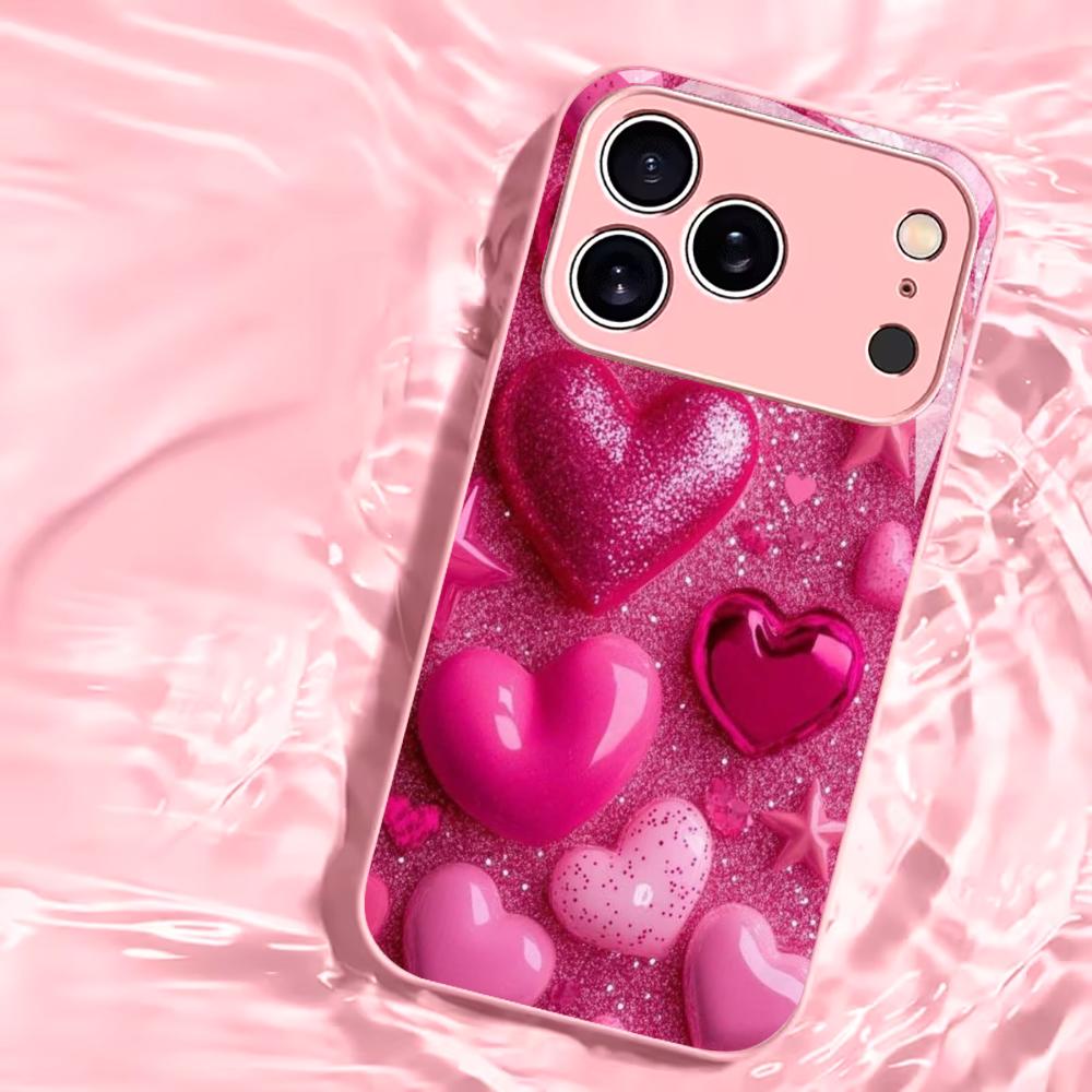 Colorful For Electroplated Glass Phone Case For iPhone 17 16 15 14 13 12 11 Pro Max Plus 16E 17Air Cover