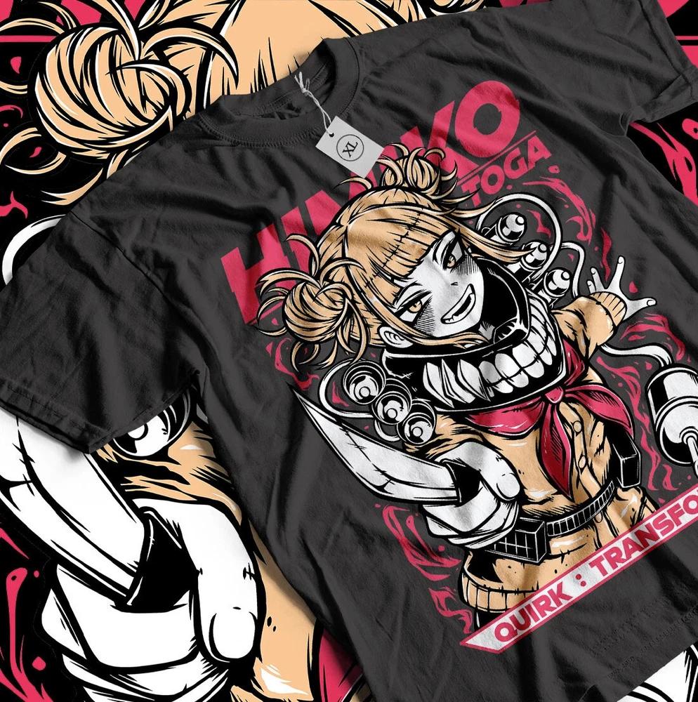 Anime My Hero Academia Himiko Toga Transform Graphic Black Tshirt Size S4XL S