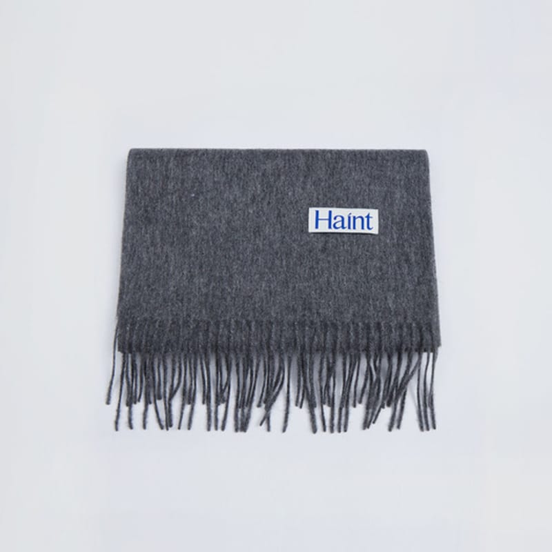HAINT WINTER PREMIUM WOOL MUFFLER_10COLORS_DARK gray