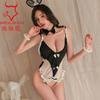 Sexy Underwear Summer New Sexy Mesh Perspective Maid Lace Open Hollow Maid Uniform Set