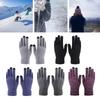 Soft Winter Gloves Knit Lining Touch Screen Mobile Phone Unisex Full Finger Mitten Thick Warm Windproof for Outdoor Sports