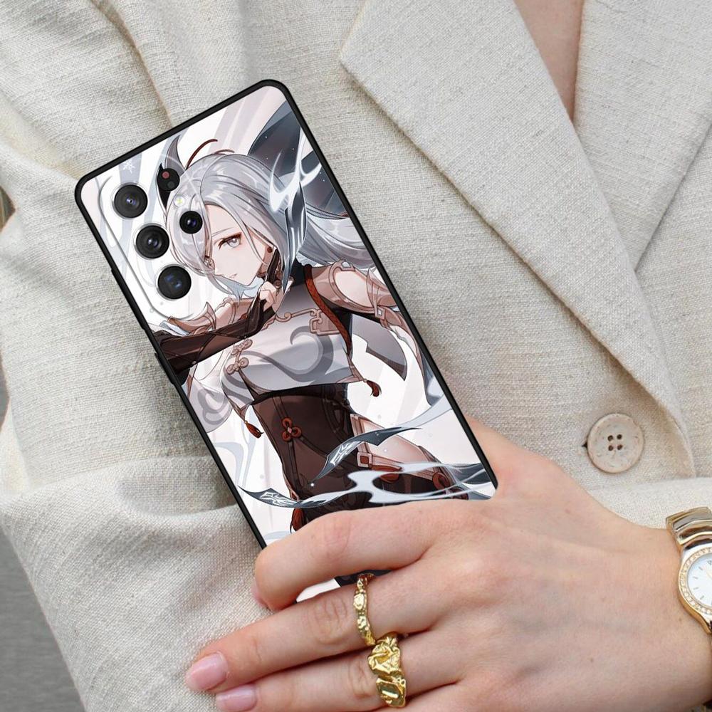 Genshin Impact Shenhe Cell Phone Case for Samsung Galaxy S26 Ultra S25 S24 S23 S22 S21 S20 Note10 Cover