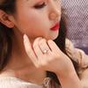 Mori Style Cute Elk Pearl and Diamond Antler Ring – Christmas Gift for Women