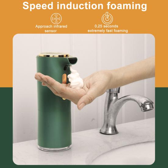 Yousheng Automatic Soap Dispenser with Sensor Large Capacity USB Rechargeable Intelligent Induction Foaming Hand Soap Dispenser