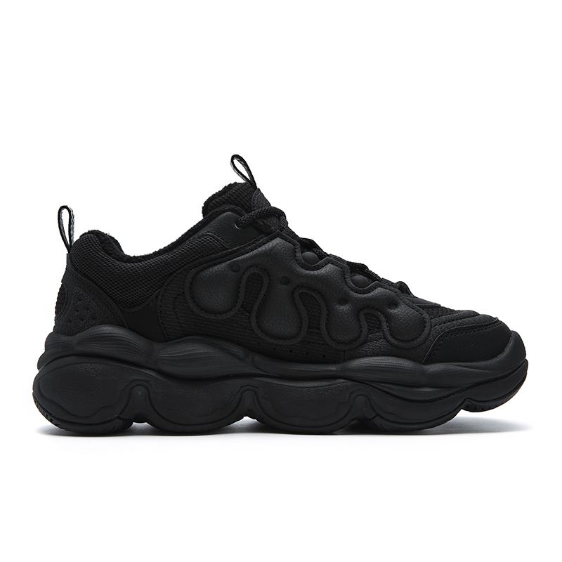 FILA Fleece Pea Shoes Modern Series Fashion Classic Retro Sports Casual Trendy Versatile Comfortable Low-Top Lifestyle Shoes F12W541121FBK