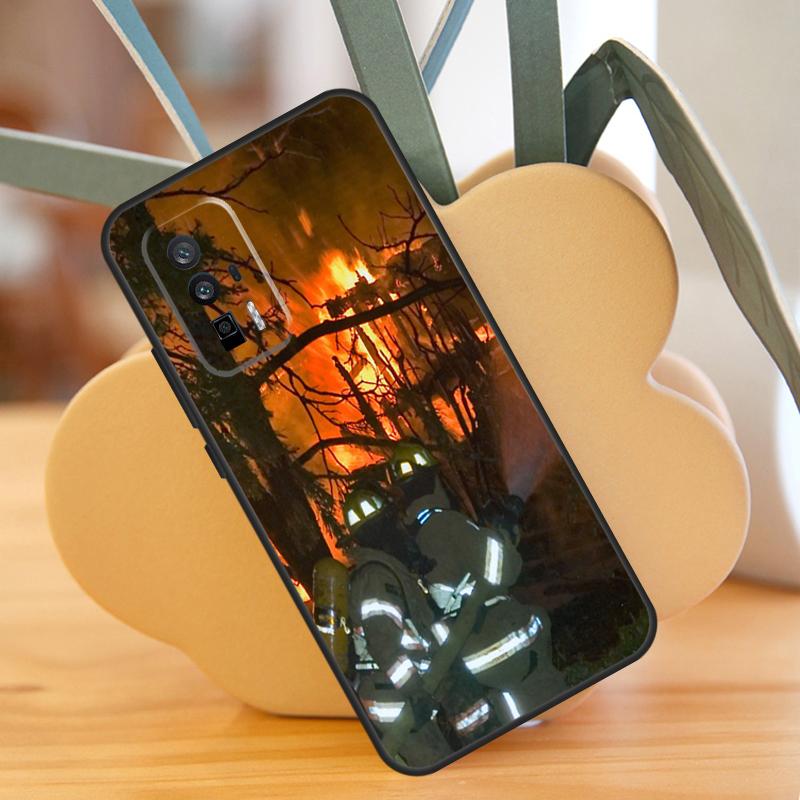 Firefighter Heroes Fireman Case For POCO X3 X6 F6 Pro M6 X5 F3 F5 M5s Xiaomi 13 14 Ultra 12 Lite 11T 12T 13T Pro Cover