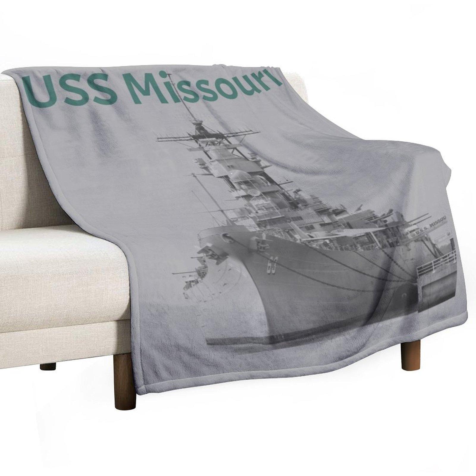 Proud Ship USS Missouri Throw Blanket Fashion Sofas Luxury St Summer Travel Blankets 30x40in