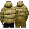 Adidas Y-3 Graphic Puffer Jacket Loose Fit Printed Zip Long Sleeve Hooded Down Jacket Unisex Jacket Yellow IP7939