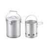 [Amazon.co.jp Limited] CAPTAIN STAG Fire Starter Fire Extinguisher Large Fire Extinguisher Pot Fire Starter Set UY-7023 Silver Outer Diameter 190 X