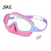 Panoramic Swim Goggles Clip-On with Case, 180 Degrees Wide View Anti-UV Case Pool Goggles, No Leakage Anti-Fog Swimming Eyewear for Children