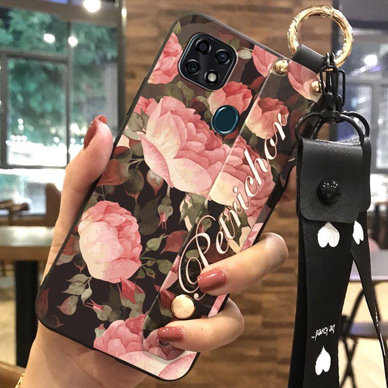 Anti-knock Kickstand Phone Case For ZTE Blade V2020 Vita/Blade20 Smart/10 Smart Protective Flower Ring Back Cover