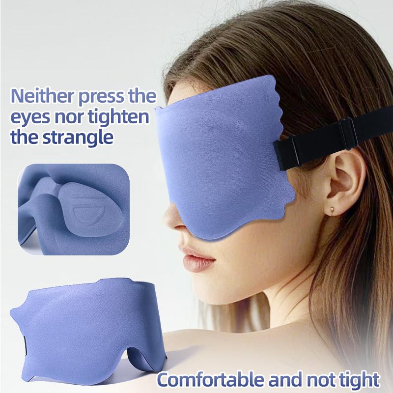 3D Blackout Eye Mask Effective Blackout for Home Office Sleeping Eye Mask Light New Sweat Absorption Breathable and Adjustable