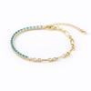 Nidin Classic 5 Colors Bracelets Fashion Paperclip Link Chain Light Luxury Zircon Charm Bangle Women Jewelry Party Fine Gift