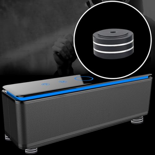 4-Piece Audio Insulators, Anti-Howling Preventer for Speakers, with Non-Slip Rings, for Home Theater, AV Receivers, Amplifiers, and Sound Systems, 40m