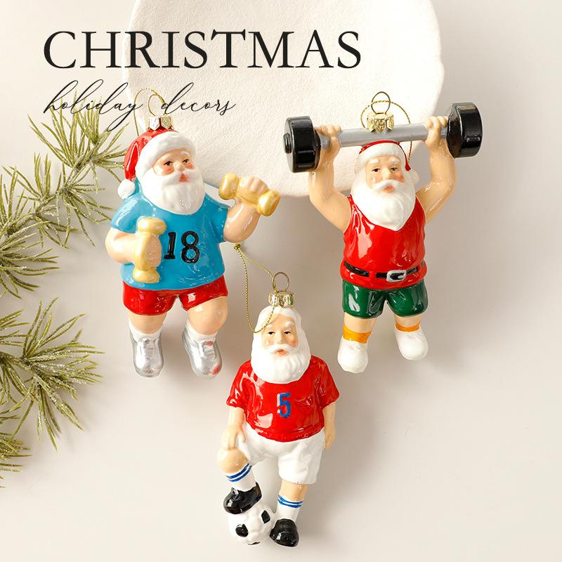 2025 New Christmas Ornaments Set Santa Claus & Novelty Ball Hanging Pendants for Xmas Tree Decor Home Party Decoration
