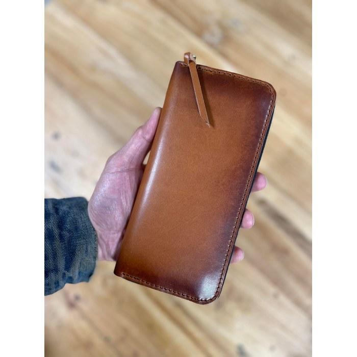 [Codel] atelierCODEL Long Wallet Men's Round Zipper, Tochigi Leather, Genuine Leather, Made in Japan, Large Capacity, 8 Card Slots