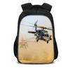 Helicopter Large Capacity Lightweight Double-layer Backpack with New Mechanical Printing the Best Gift for Boy and Girl Schools