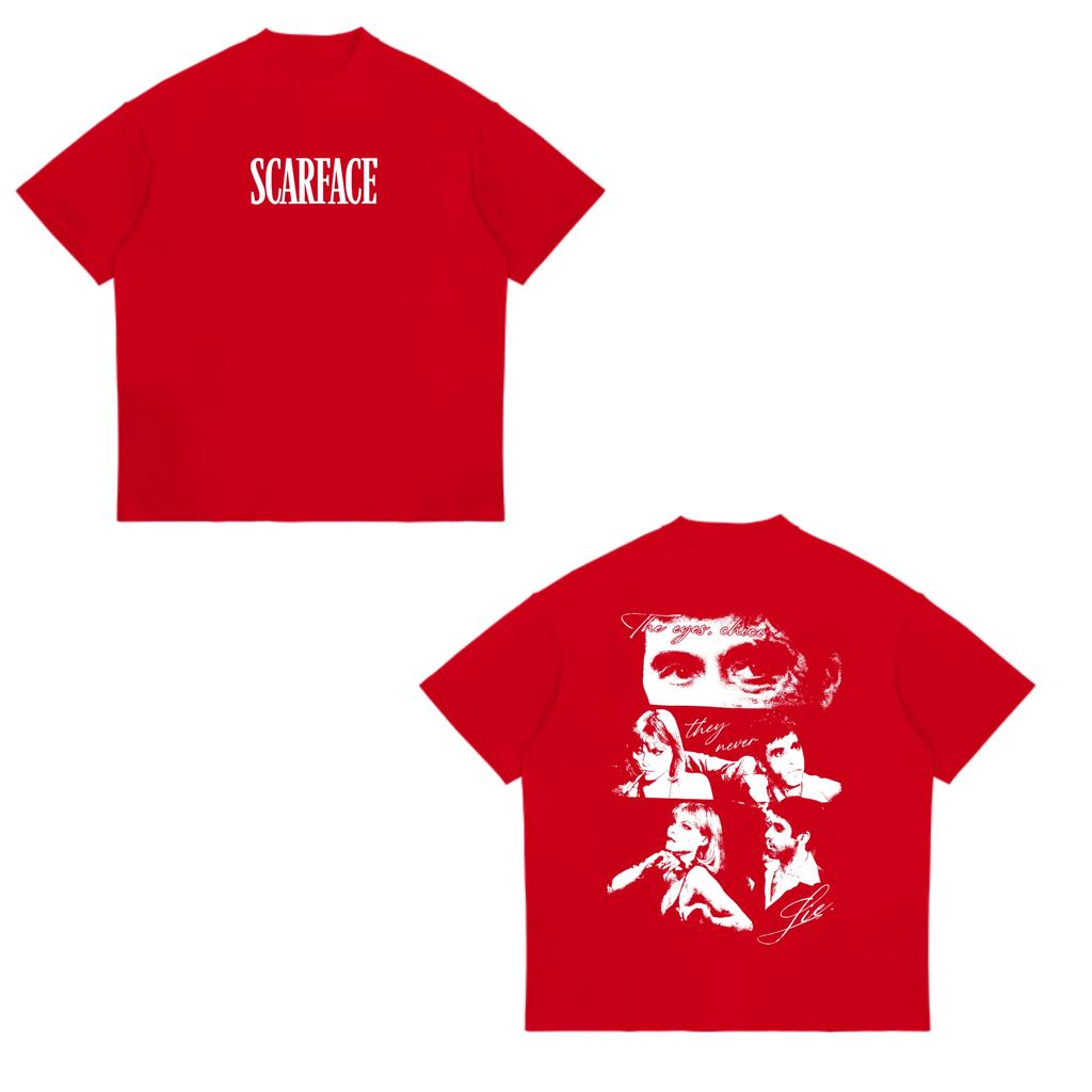 2025 Summer Scarface Al Pacino Movie Joint European and American Trend Loose Unisexs and Womens TShirts Classic Movie EleUnisexts