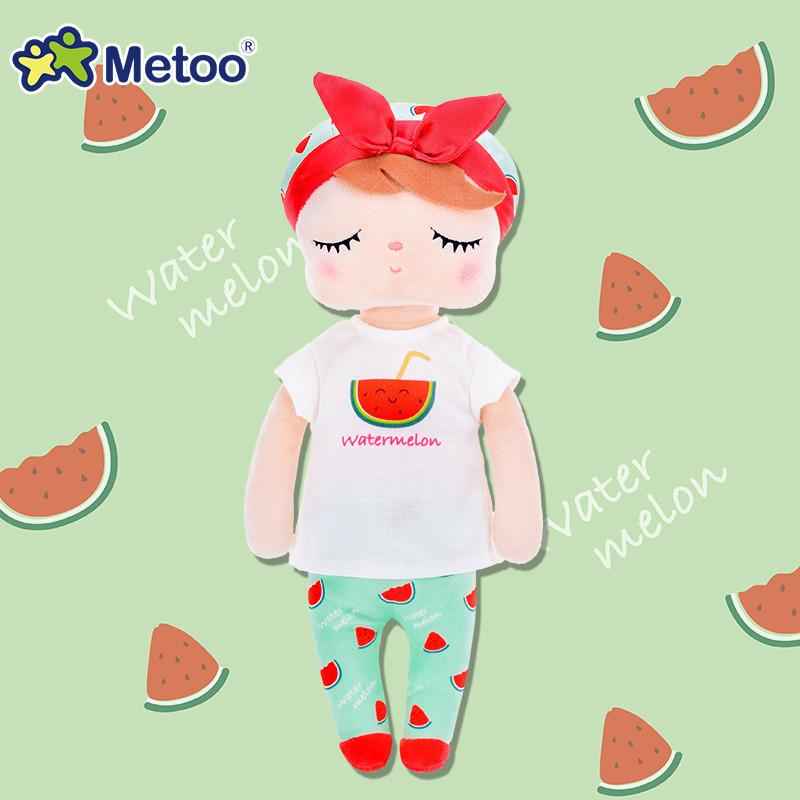 Metoo Angela Ctue Fruits Princess Plush DollWatermelon Lemon Peach ToysBaby Kids Holiday Gifts