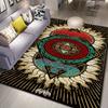 Aztec Sun Rug for Boho Living Room - Vibrant Tribal Design, Large Size Carpet, Ethnic Home Decor Skid resistant carpet