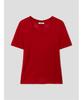 Anggae Scoop Neck Short Sleeve Tshirt Red