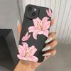 Floral Lily Butterfly Pattern Phone Case For iPhone 16 15 Pro Max 14 Pro 13 12 11 16E 7 8 Pus XR XS X SE Shockproof Soft Cover