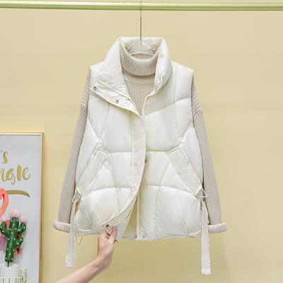 New Autumn and Winter Women's Fashionable Down Cotton Vest Vest Vest Loose and Versatile Outer Wear Cotton Vest