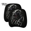 Breathable Car Interior Accessories 2Pcs Halloween Headrest Covers, Creepy Ghost Face Seat Universal Fit Protector, Auto Decor for SUV Truck