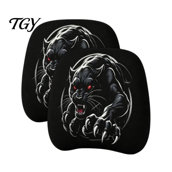 Breathable Car Interior Accessories 2Pcs Halloween Headrest Covers, Creepy Ghost Face Seat Universal Fit Protector, Auto Decor for SUV Truck