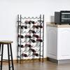 Wine Holder Rack with 10 Tier 60 Bottles Storage Ideal Bar Display In Black 63 X 20.5 X 118cm