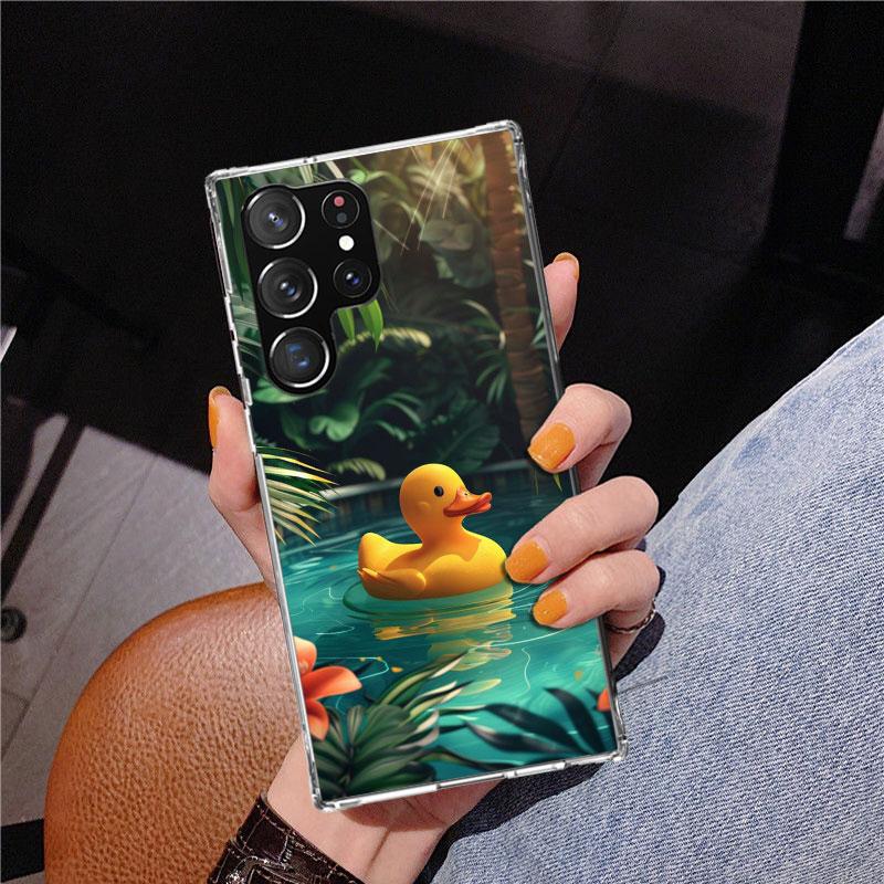 Rubber Ducks Swimming Pool Phone Case For Samsung Galaxy S24 S25 Edge S26 Ultra S23 S22 S21 Plus S20 FE + Personalized Print Cov