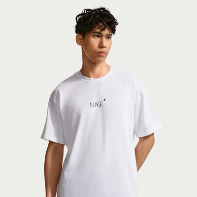 Nike Sportswear T Shirts Men's White Crew Neck Moderate