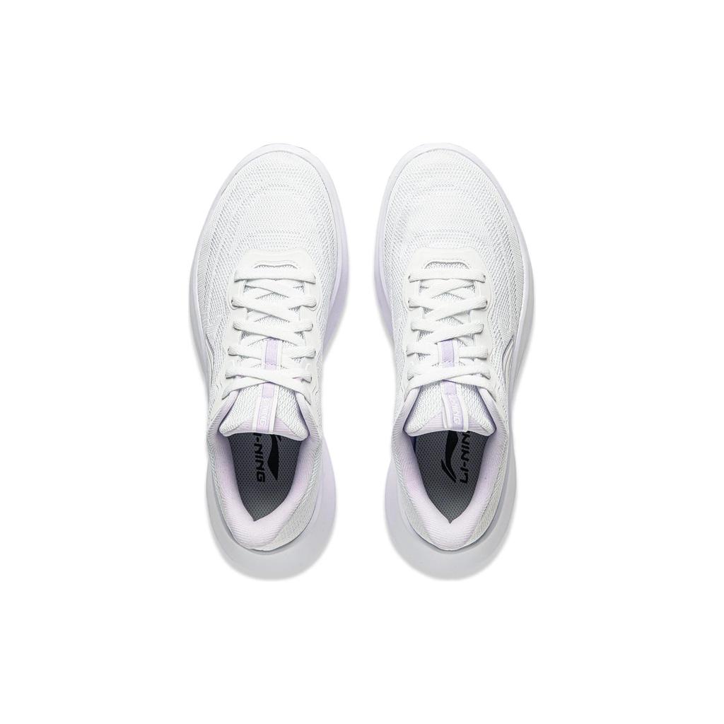 New LiNing Feather Cushioning Wear Resistant Low Top Casual Running Shoes Women's White ARSU022-1