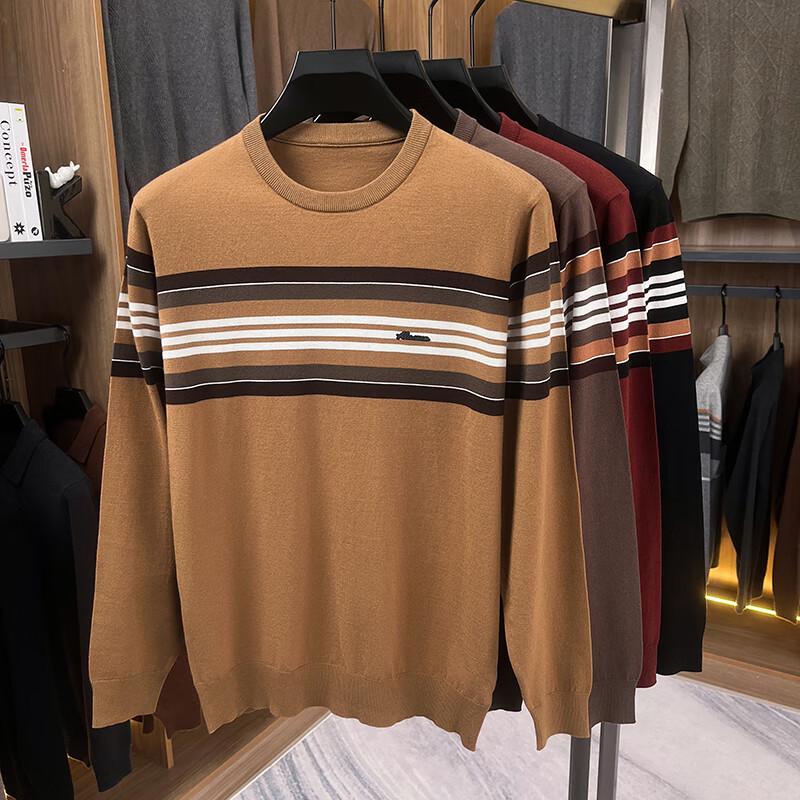 

YILITENG Men s Striped Pullover Knit Sweater 2XL