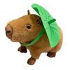 Stuffed Lotus Capybara Animal Doll With Plushfur Material For Gift Teens For