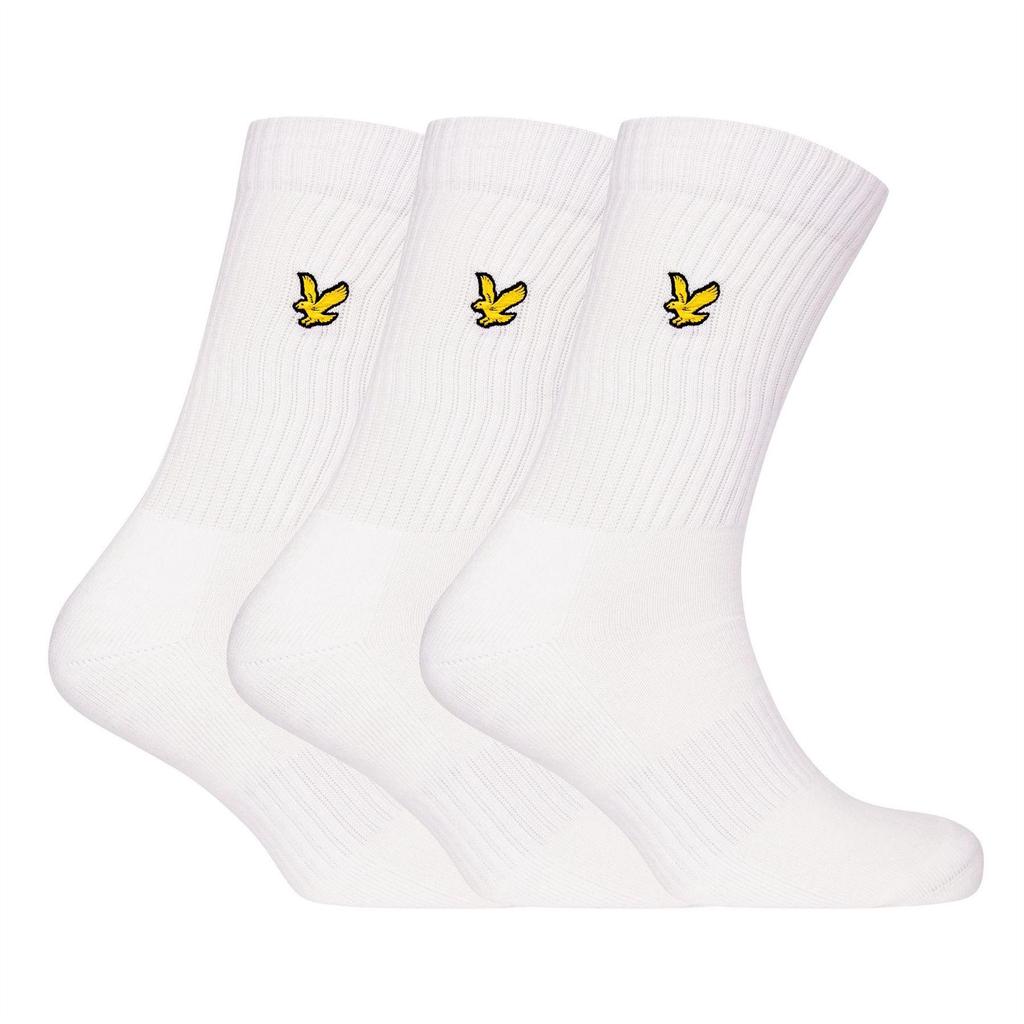 Lyle & Scott Mens Embroidered Logo Crew Socks (Pack of 3)