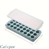 1set Ice Cube Tray with Lid, Quick Freeze Silicone Mold, Easy Release Ice Maker for Freezer, BPA-Free Leakproof 24-Cube Tray Set