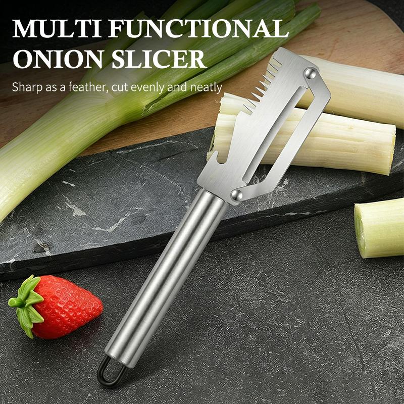 Multi Functional Stainless Steel Handle Peeling Scallion Knife Scraping Knife Household Scallion Peeling Tool